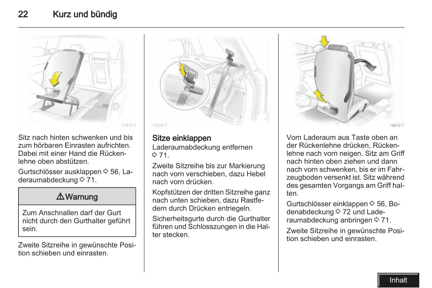 2008 Opel Zafira Owner's Manual | German