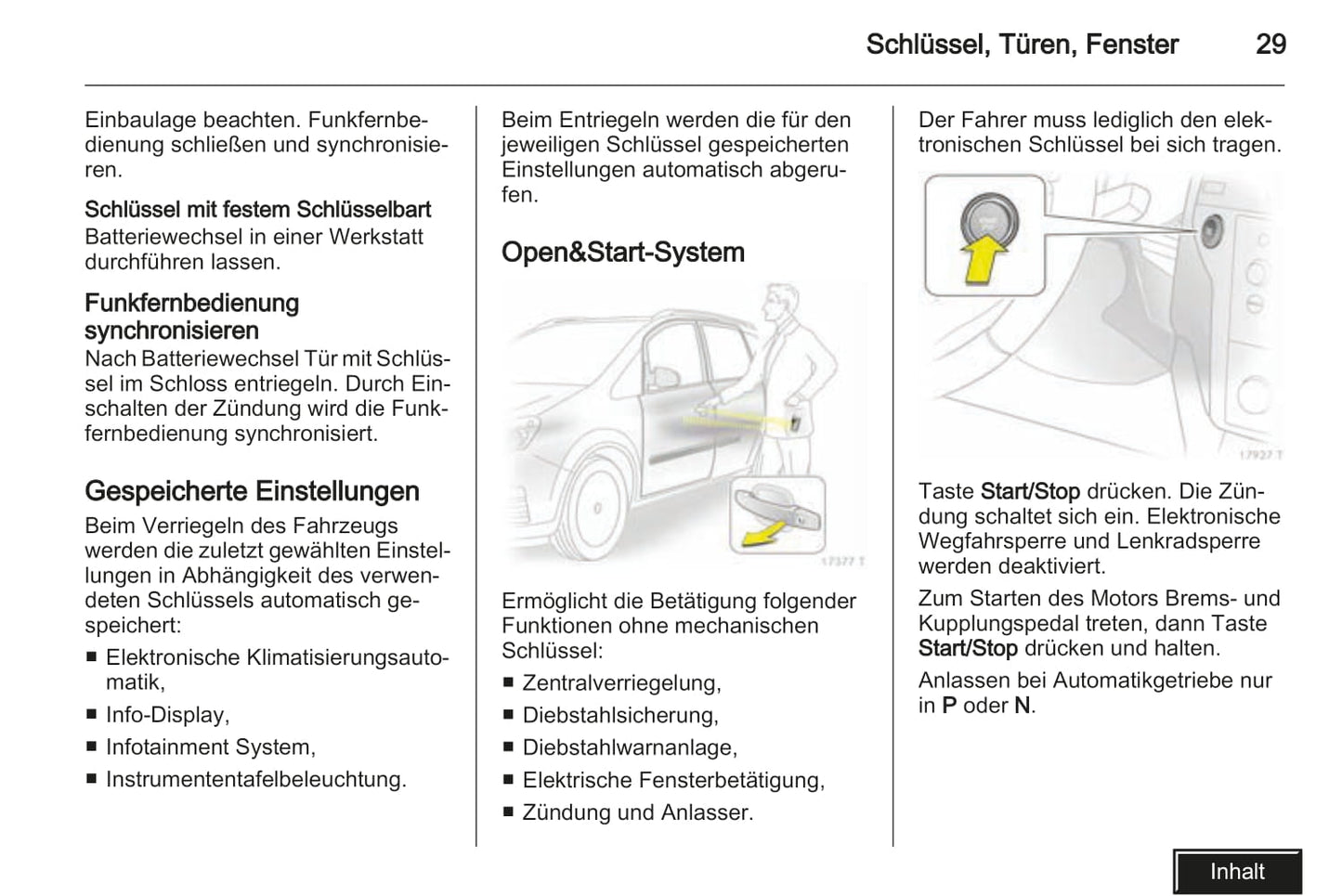 2008 Opel Zafira Owner's Manual | German