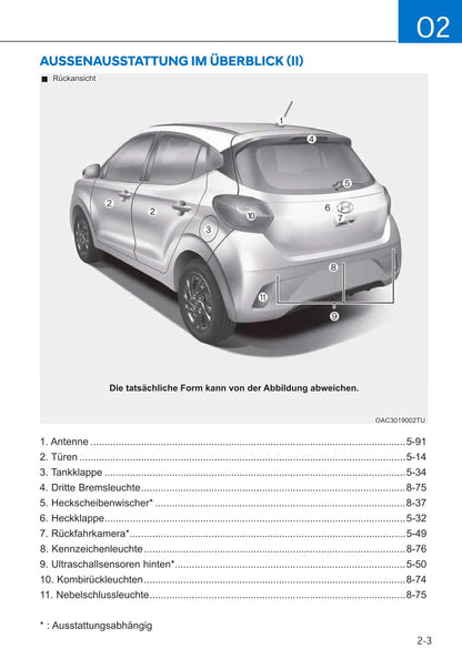 2019-2020 Hyundai i10 Bedienungsanleitung | Deutsch