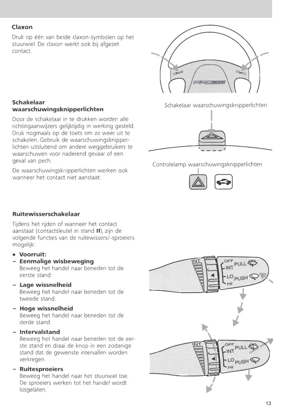 1993-1997 Ford Probe Owner's Manual | Dutch