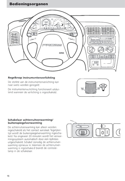 1993-1997 Ford Probe Owner's Manual | Dutch