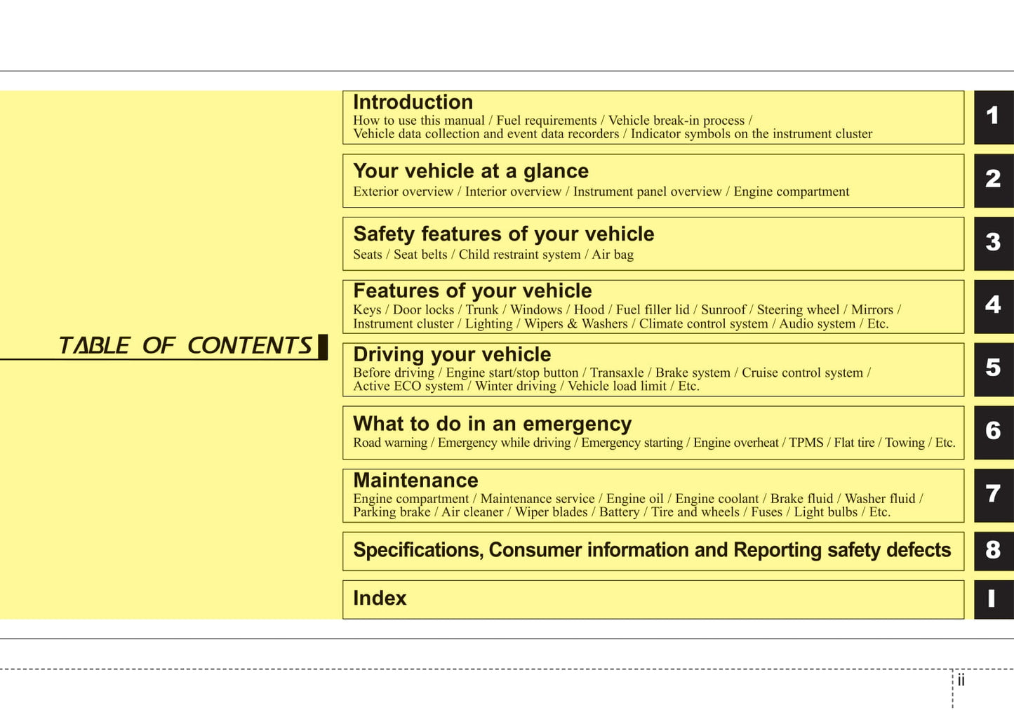 2016 Kia Rio Owner's Manual | English