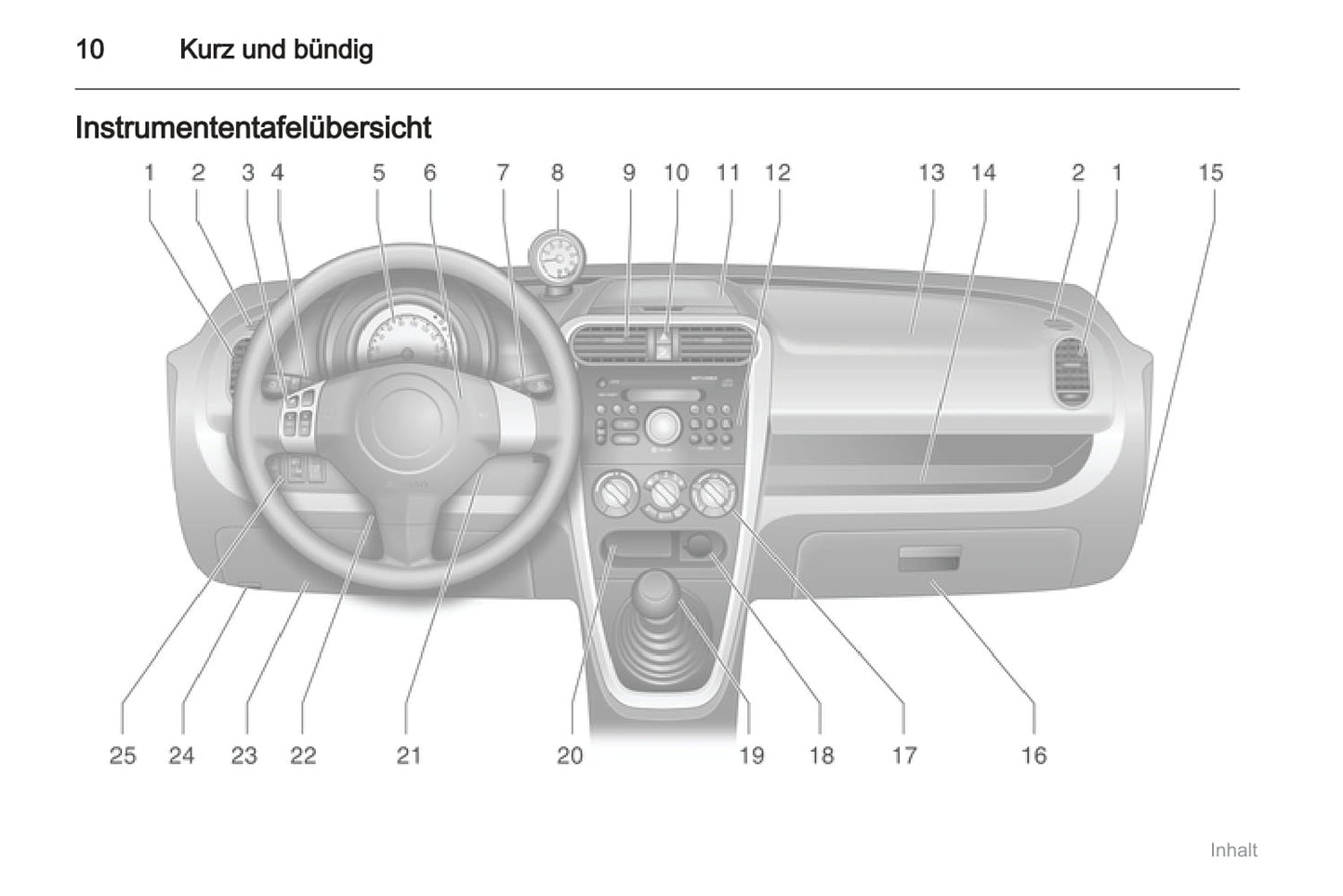 2011-2012 Opel Agila Owner's Manual | German