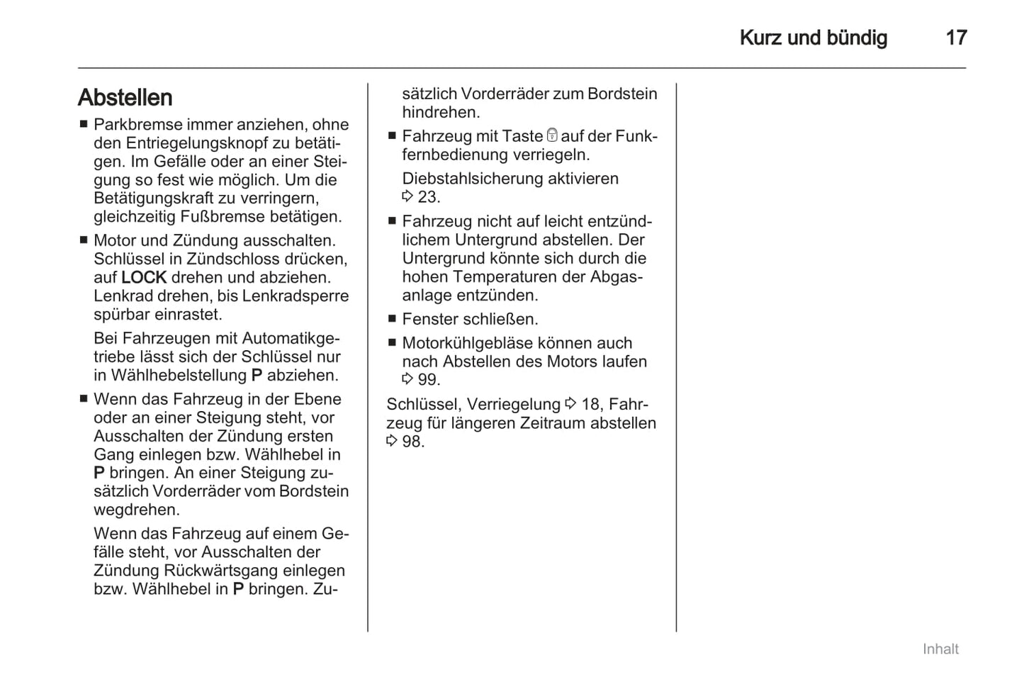 2011-2012 Opel Agila Owner's Manual | German