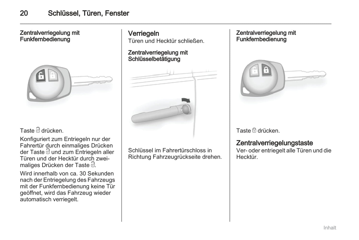 2011-2012 Opel Agila Owner's Manual | German