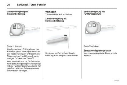 2011-2012 Opel Agila Owner's Manual | German