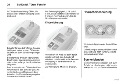 2011-2012 Opel Agila Owner's Manual | German