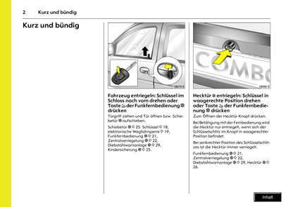 2009-2011 Opel Combo Bedienungsanleitung | Deutsch