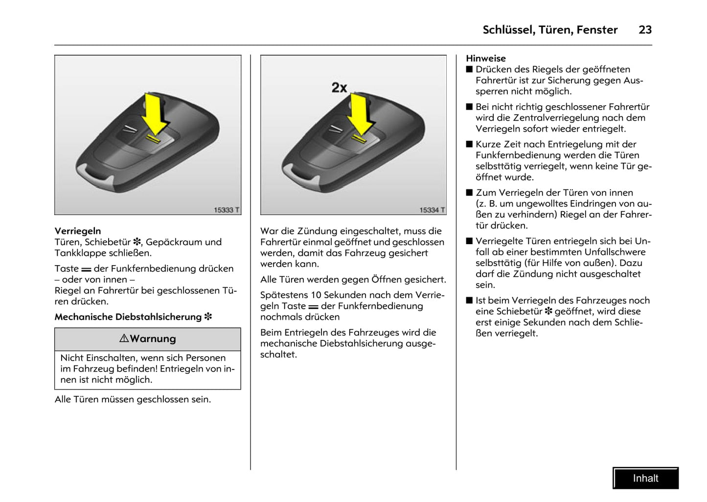 2009-2011 Opel Combo Bedienungsanleitung | Deutsch