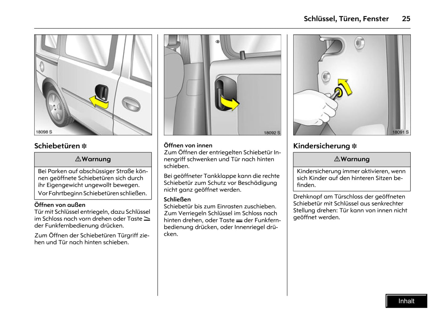 2009-2011 Opel Combo Bedienungsanleitung | Deutsch