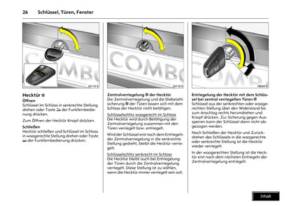 2009-2011 Opel Combo Bedienungsanleitung | Deutsch