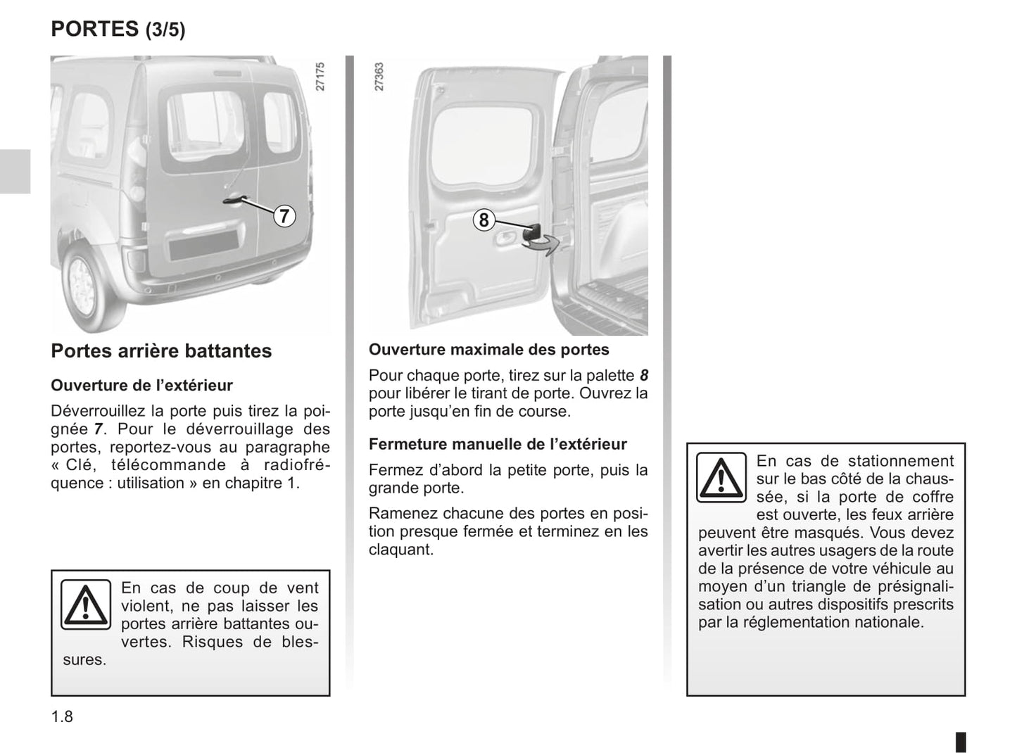 2012-2013 Renault Kangoo Manuel du propriétaire | Français