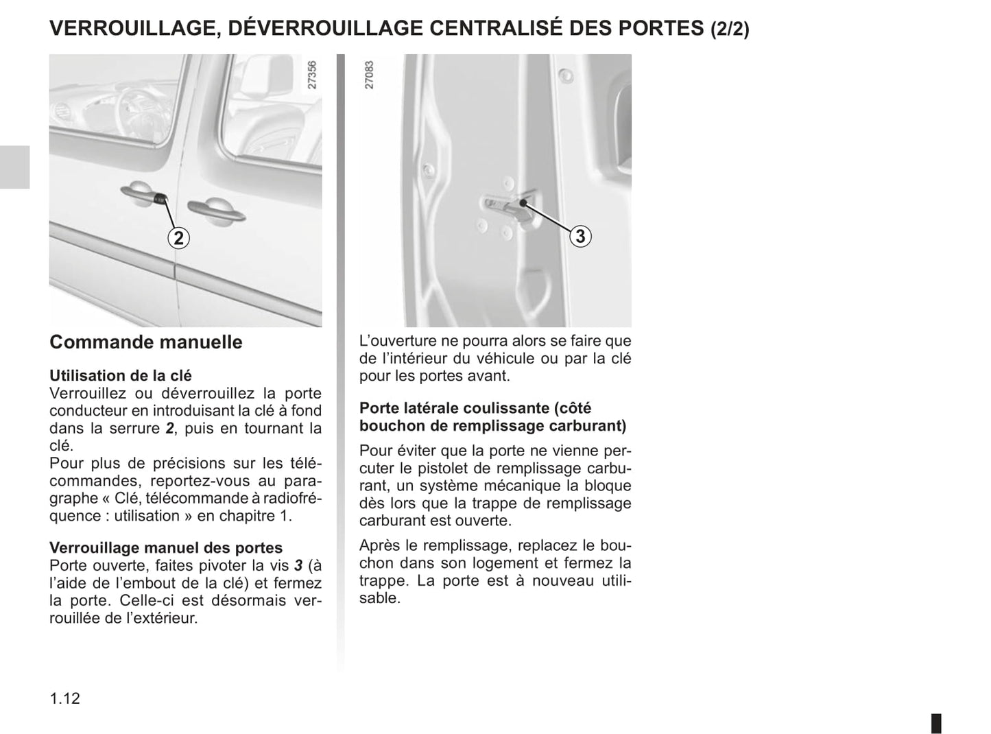 2012-2013 Renault Kangoo Manuel du propriétaire | Français