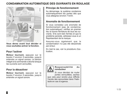 2012-2013 Renault Kangoo Manuel du propriétaire | Français