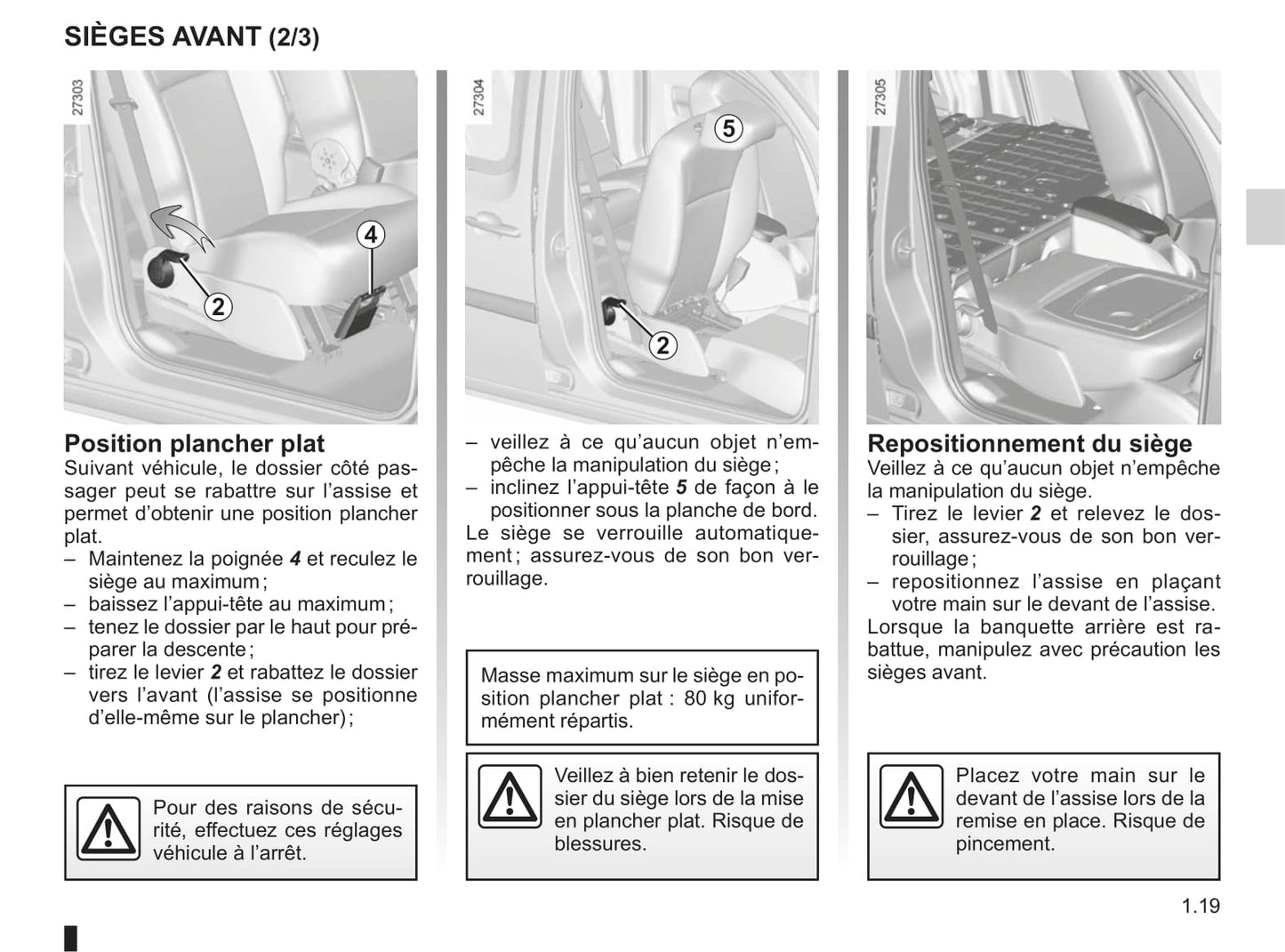 2012-2013 Renault Kangoo Manuel du propriétaire | Français