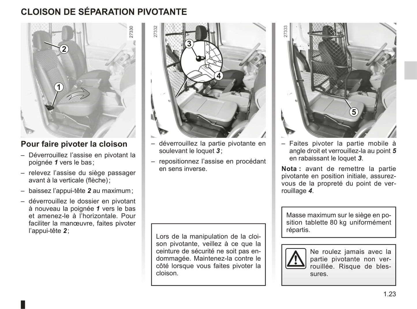 2012-2013 Renault Kangoo Manuel du propriétaire | Français