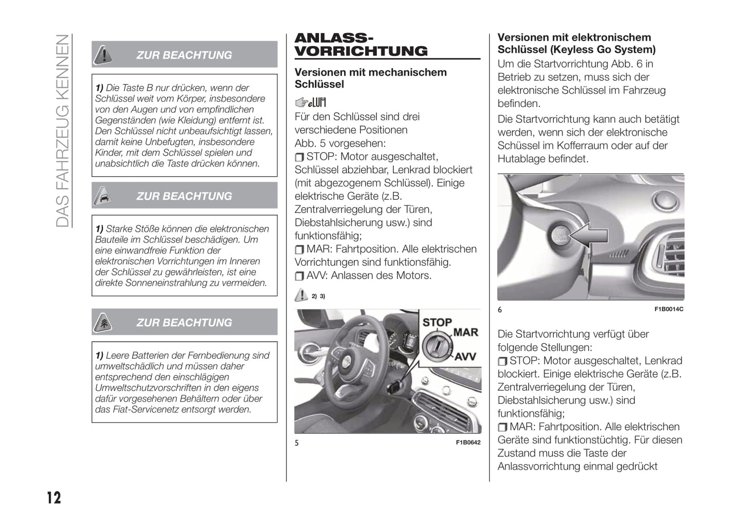 2019-2020 Fiat 500X Owner's Manual | German