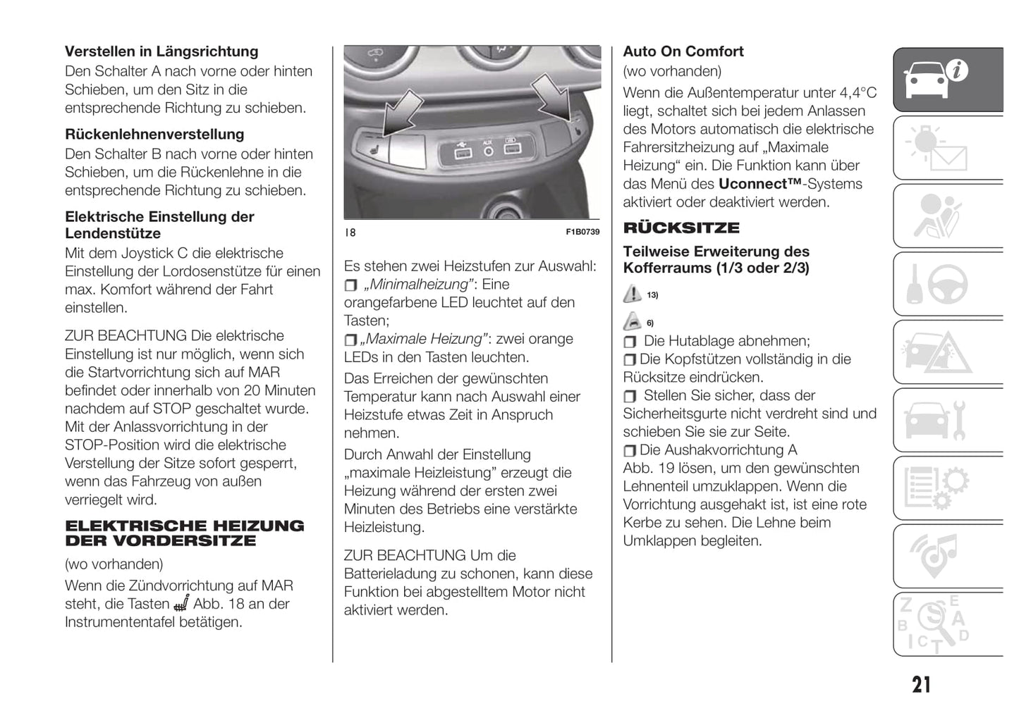 2019-2020 Fiat 500X Owner's Manual | German