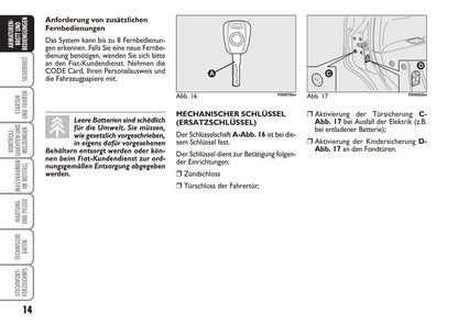 2010-2011 Fiat Idea Gebruikershandleiding | Duits