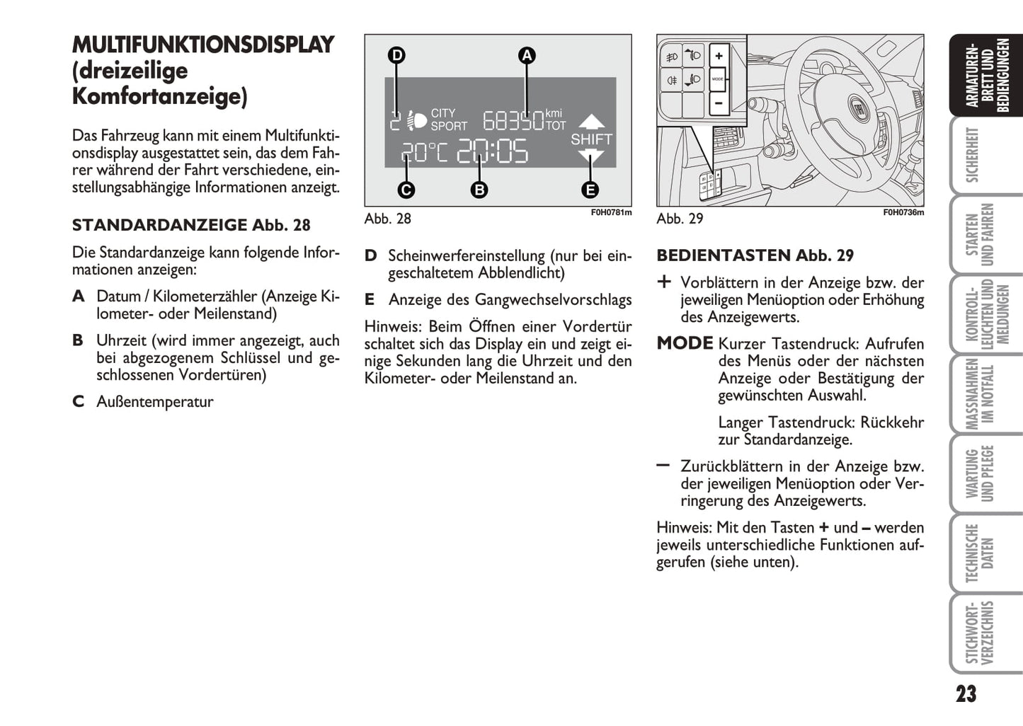 2010-2011 Fiat Idea Gebruikershandleiding | Duits