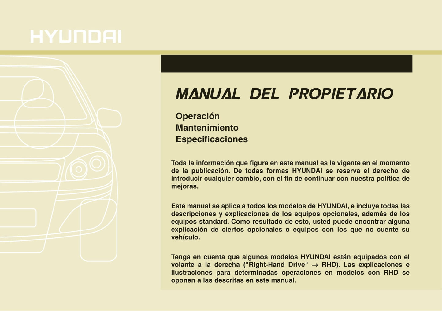 2010-2012 Hyundai Santa Fe Manuel du propriétaire | Espagnol