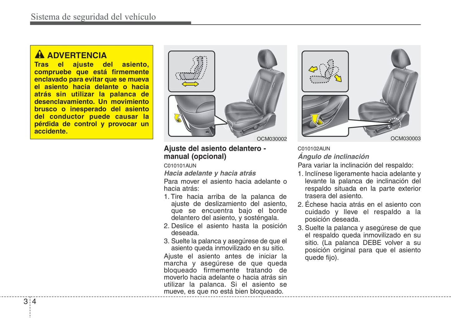 2010-2012 Hyundai Santa Fe Manuel du propriétaire | Espagnol