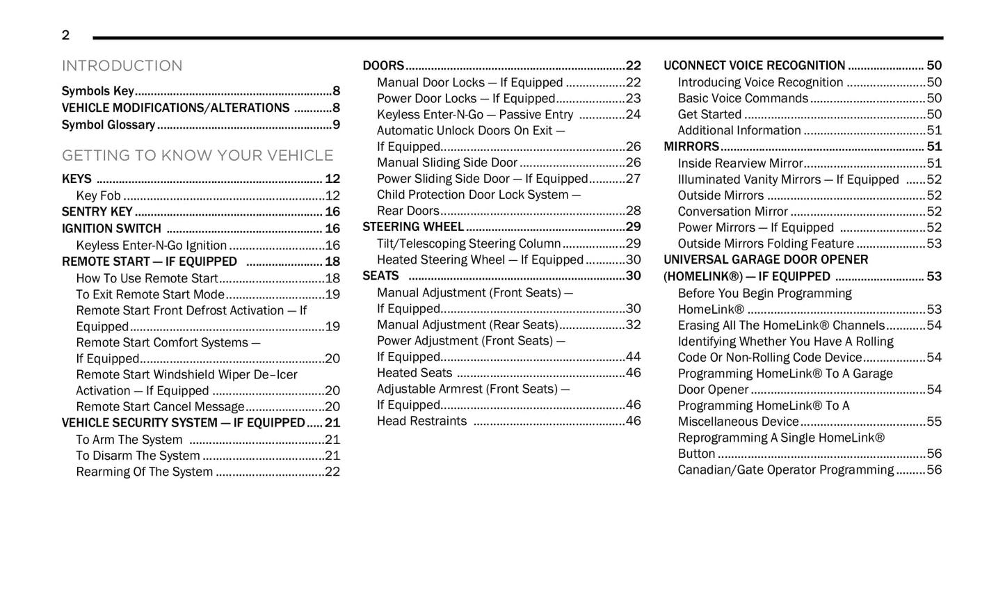 2021 Chrysler Voyager Owner's Manual | English