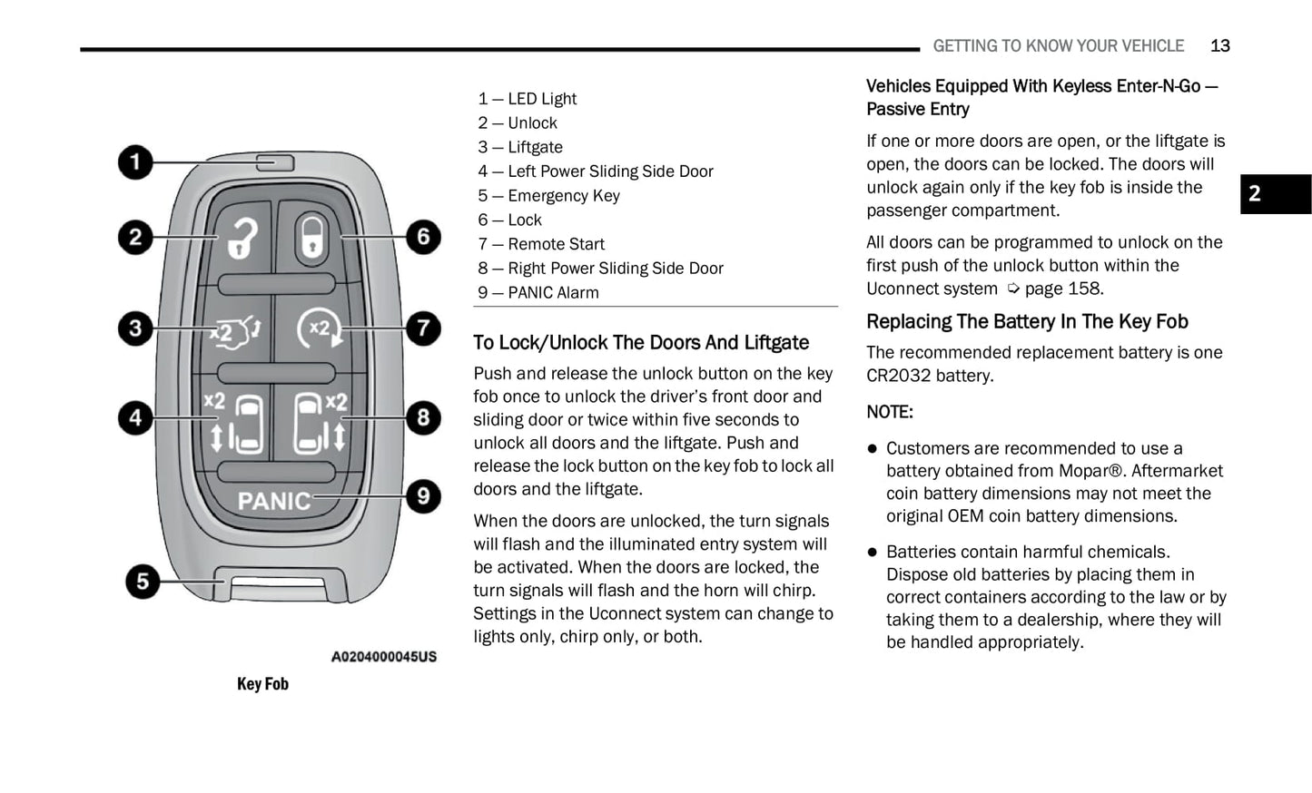 2021 Chrysler Voyager Owner's Manual | English