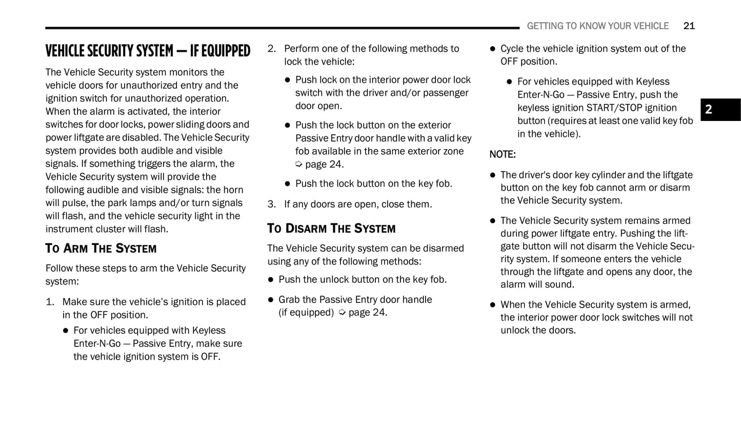 2021 Chrysler Voyager Owner's Manual | English