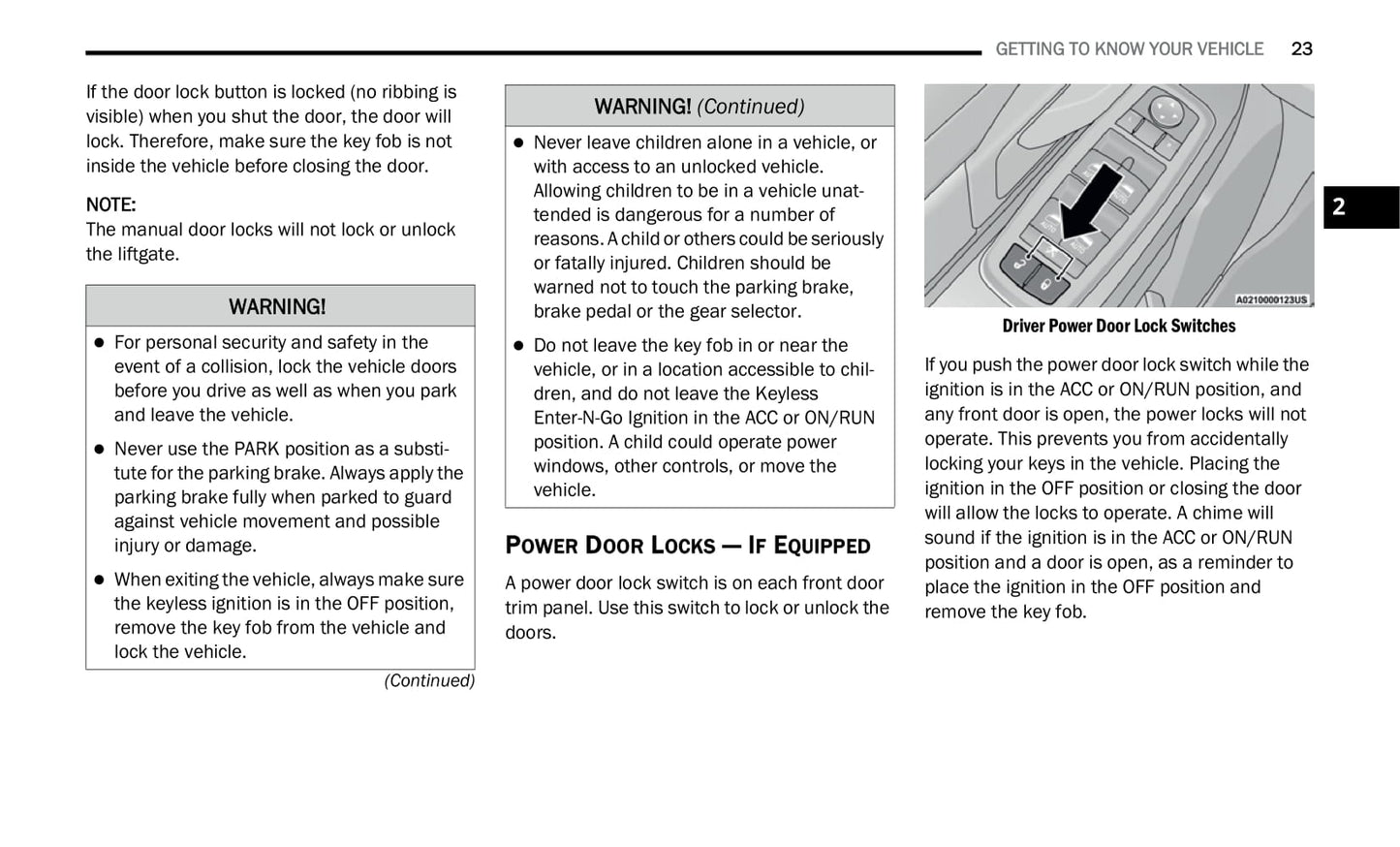 2021 Chrysler Voyager Owner's Manual | English