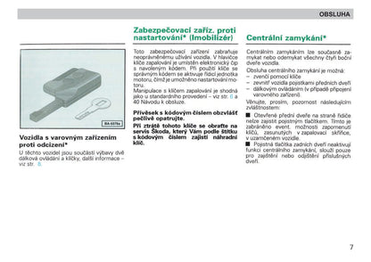 1998-1999 Skoda Felicia Owner's Manual | Czech