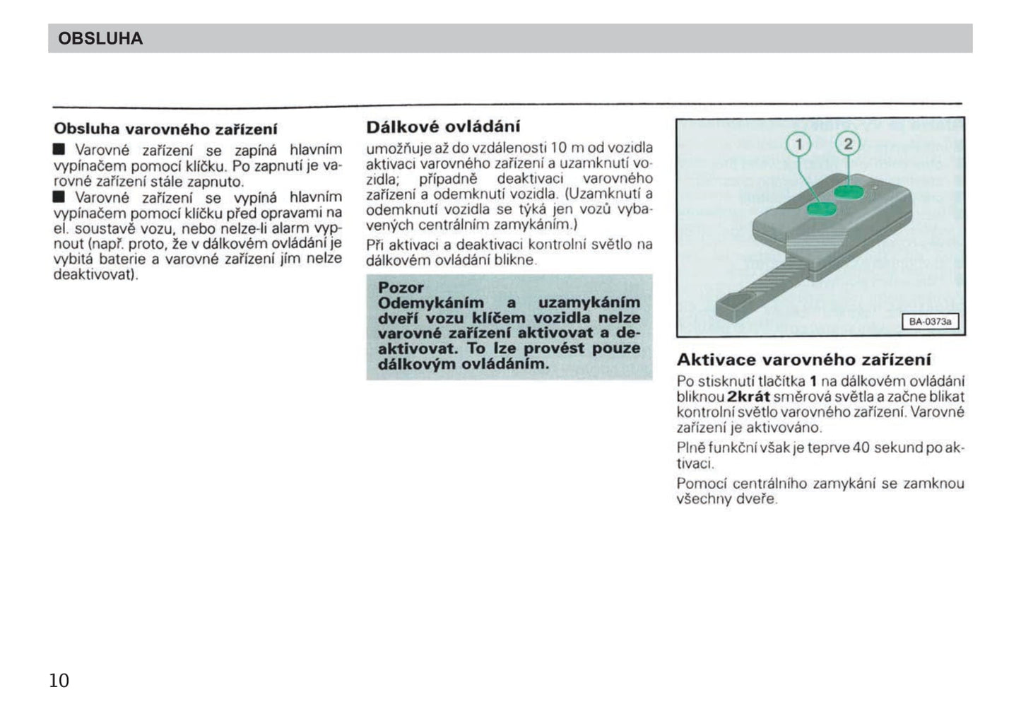 1998-1999 Skoda Felicia Owner's Manual | Czech