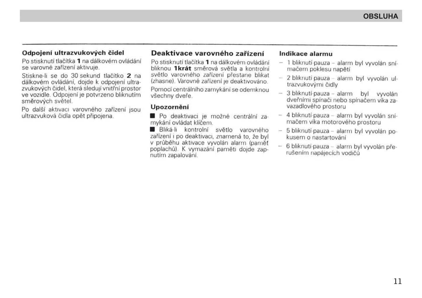 1998-1999 Skoda Felicia Owner's Manual | Czech