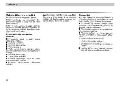 1998-1999 Skoda Felicia Owner's Manual | Czech