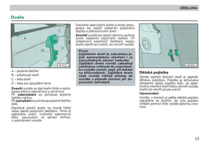 1998-1999 Skoda Felicia Owner's Manual | Czech