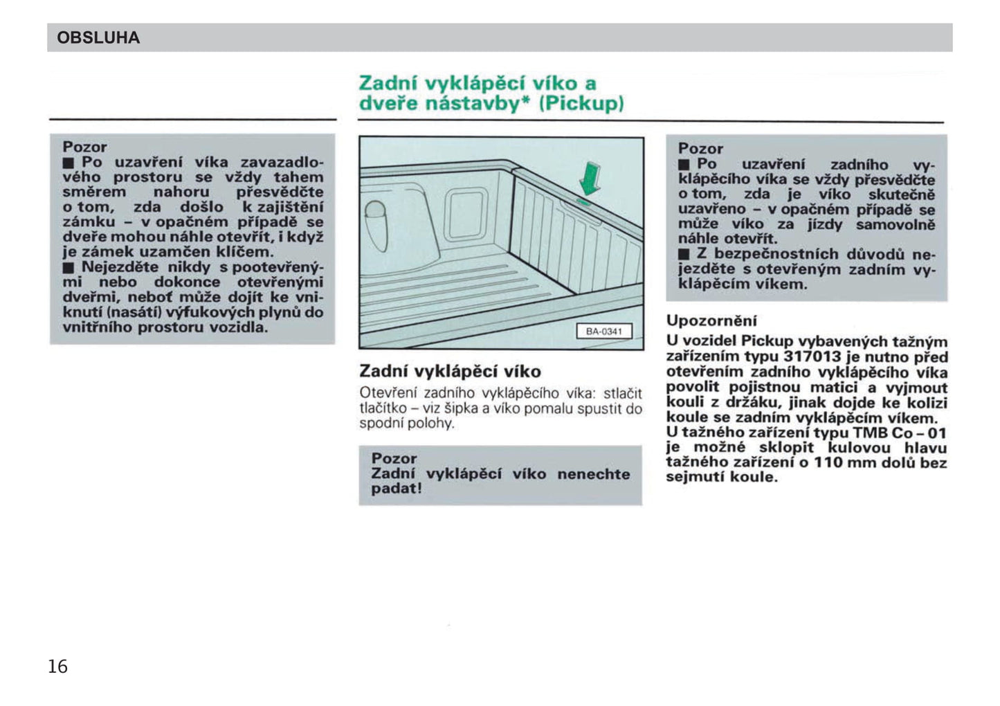 1998-1999 Skoda Felicia Owner's Manual | Czech