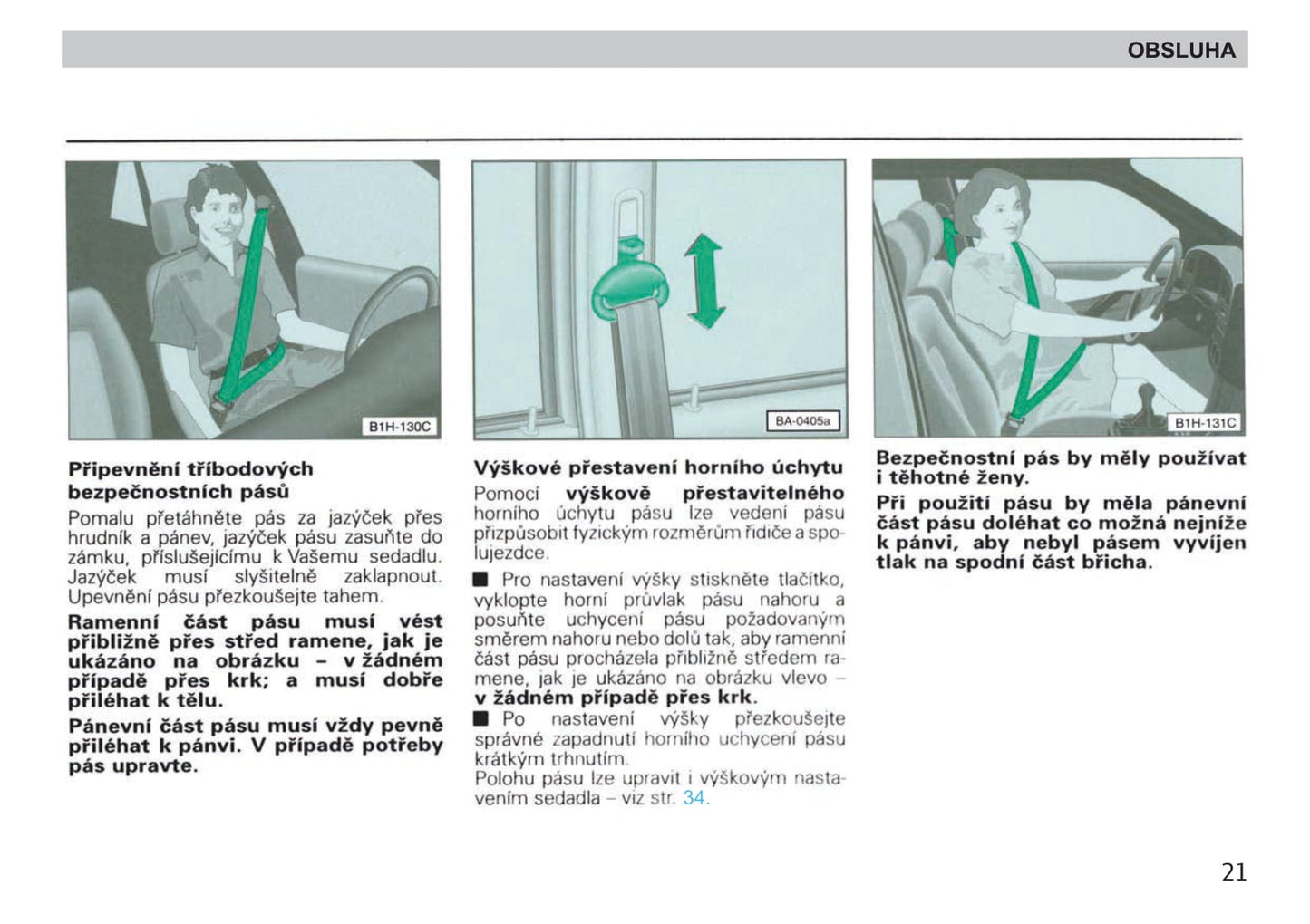 1998-1999 Skoda Felicia Owner's Manual | Czech