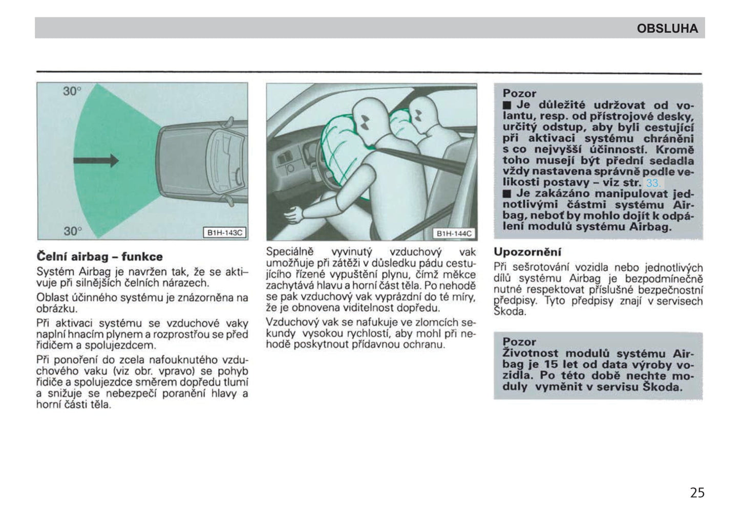 1998-1999 Skoda Felicia Owner's Manual | Czech