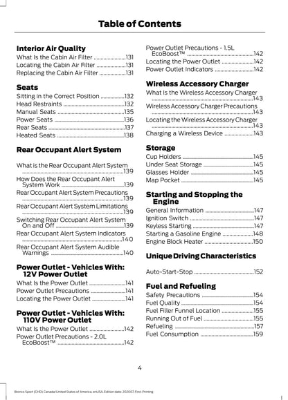 2021 Ford Bronco Sport Owner's Manual | English