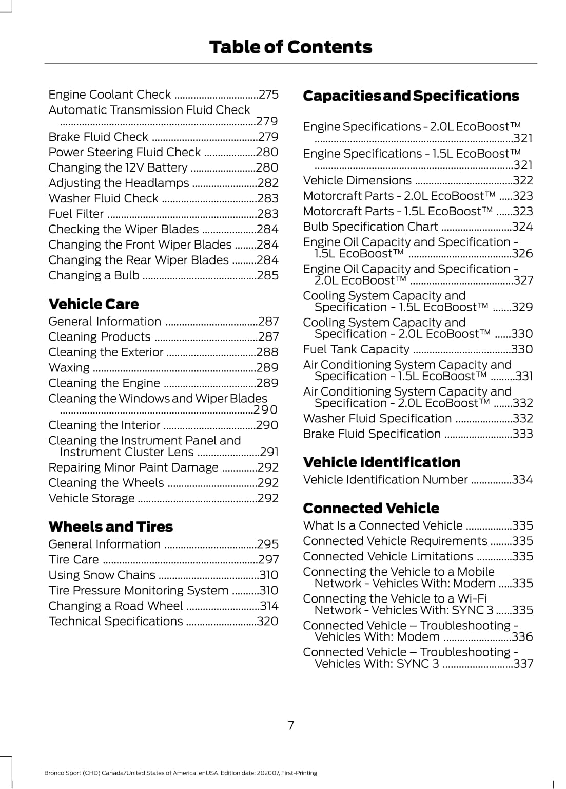 2021 Ford Bronco Sport Owner's Manual | English