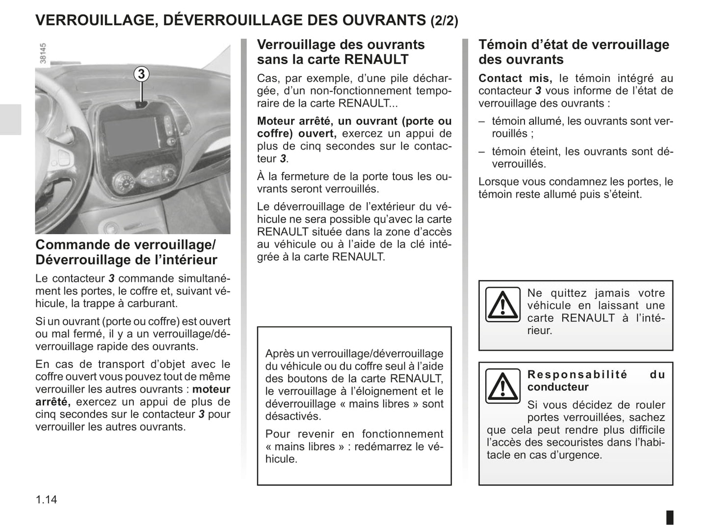 2013-2017 Renault Captur Manuel du propriétaire | Français