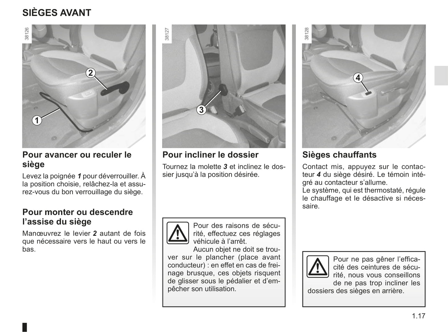 2013-2017 Renault Captur Manuel du propriétaire | Français