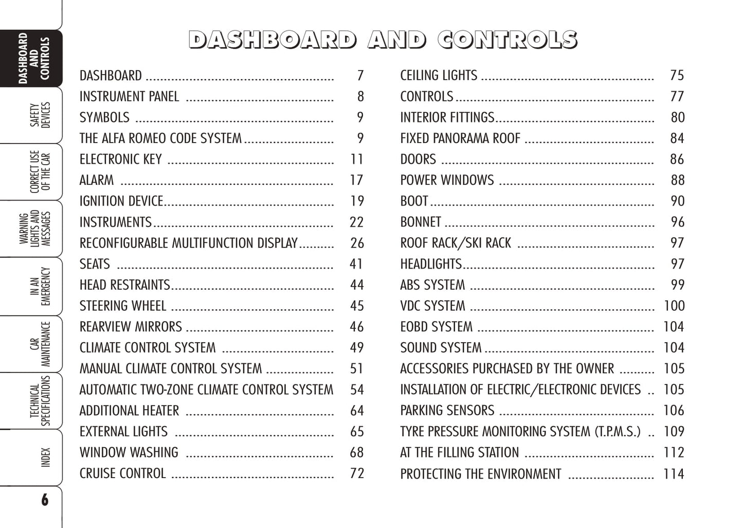 2008-2011 Alfa Romeo Brera Owner's Manual | English