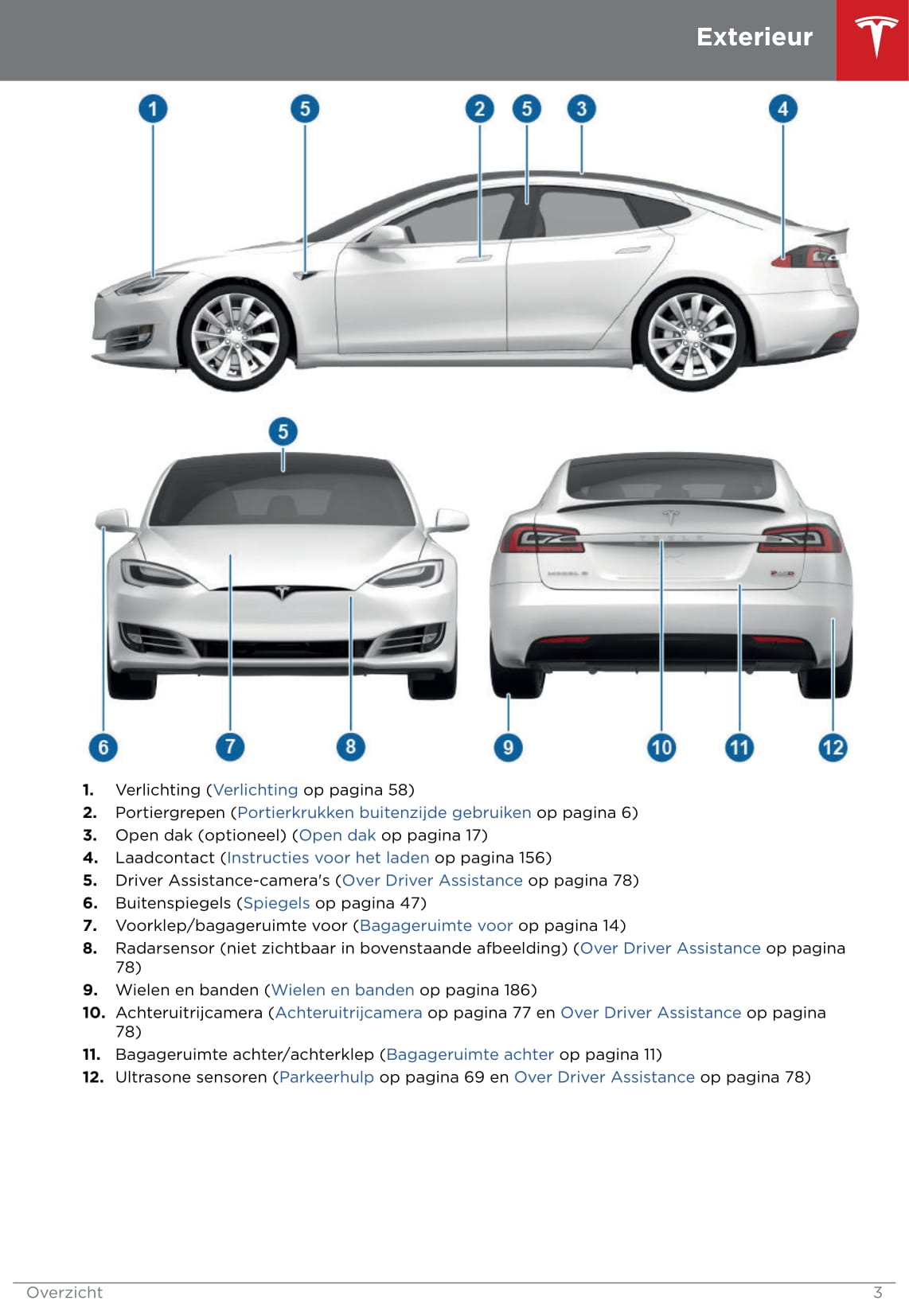 2016-2019 Tesla Model S Bedienungsanleitung | Niederländisch