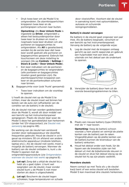 2016-2019 Tesla Model S Bedienungsanleitung | Niederländisch