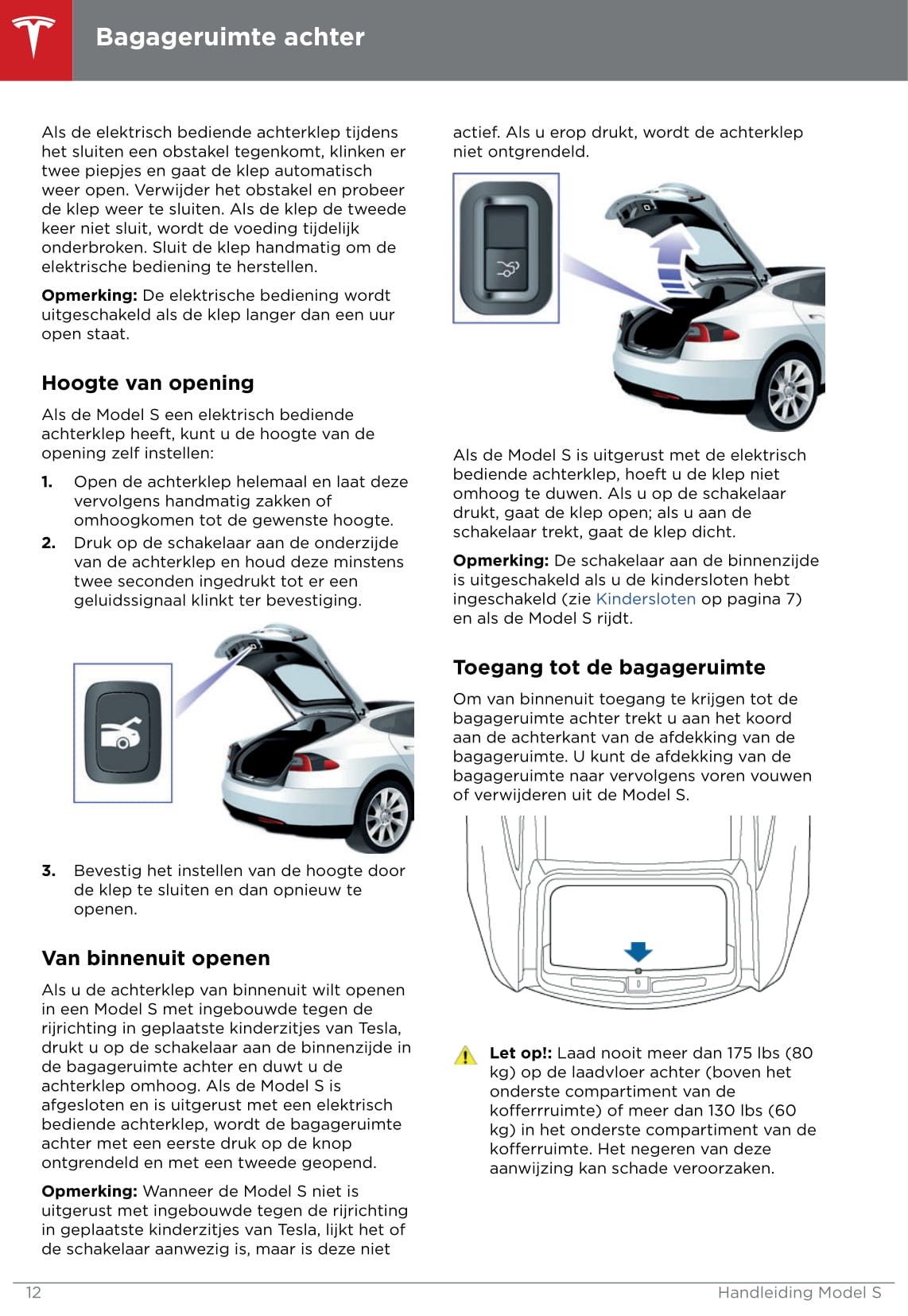 2016-2019 Tesla Model S Bedienungsanleitung | Niederländisch