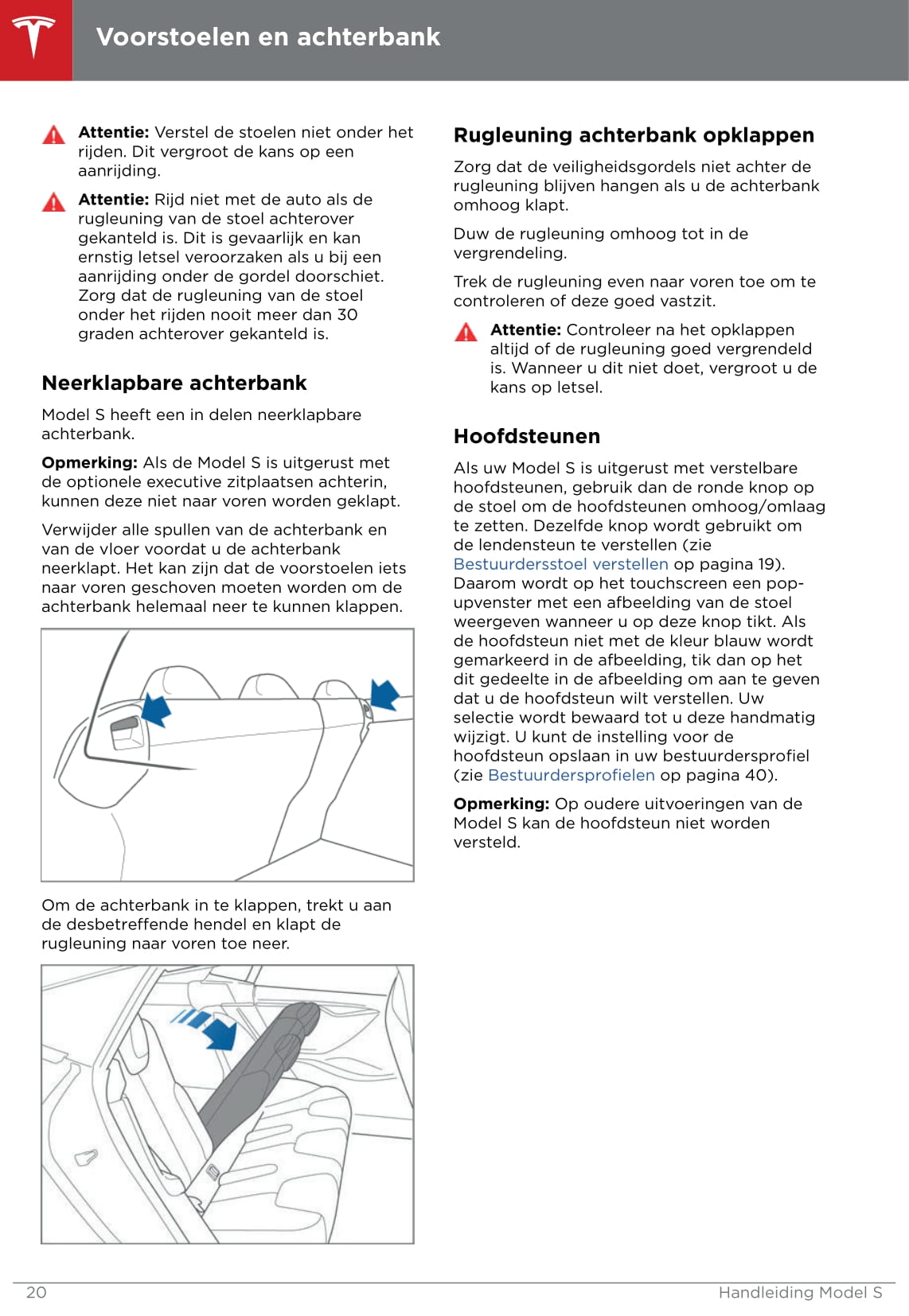 2016-2019 Tesla Model S Bedienungsanleitung | Niederländisch