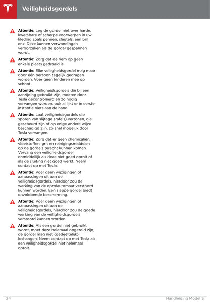 2016-2019 Tesla Model S Bedienungsanleitung | Niederländisch