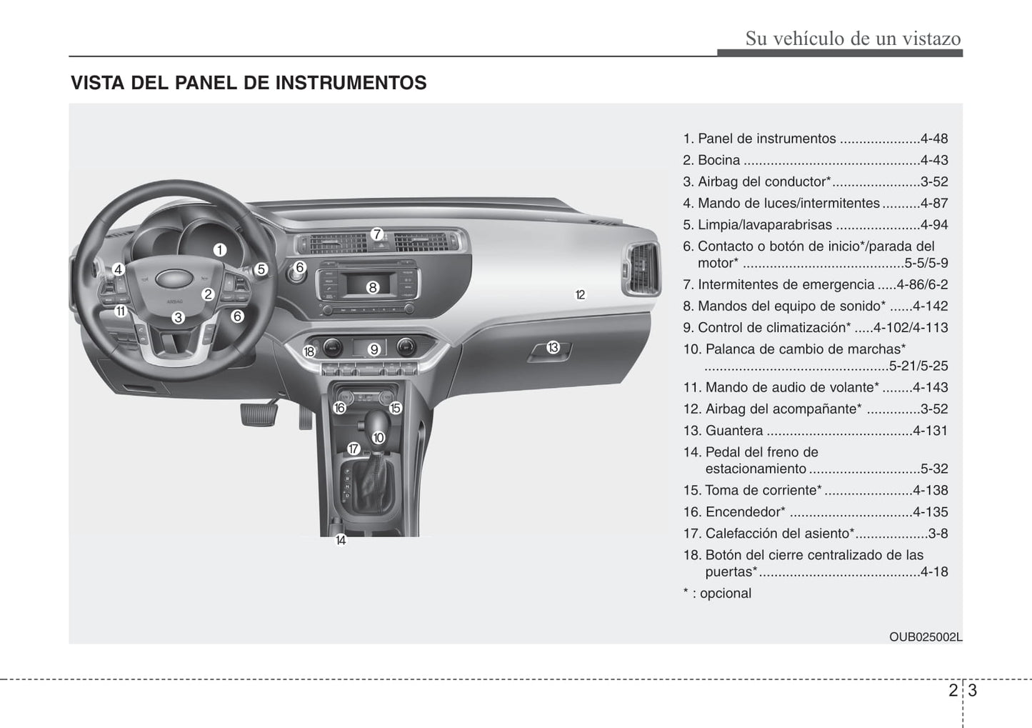 2015-2017 Kia Rio Manuel du propriétaire | Espagnol