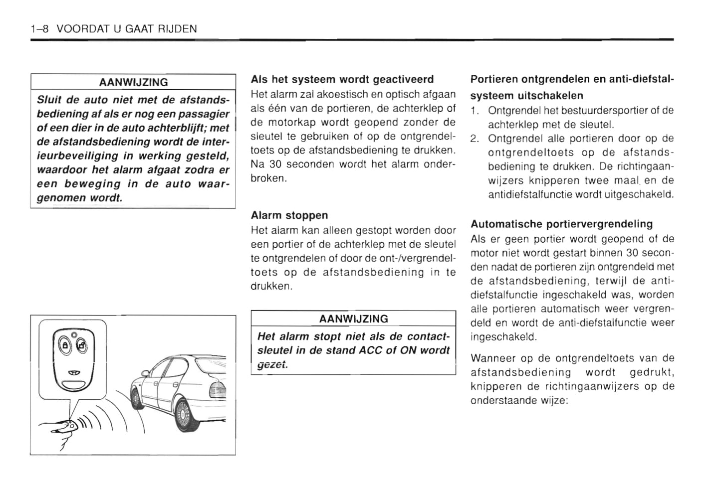 1997-2002 Daewoo Leganza Bedienungsanleitung | Niederländisch